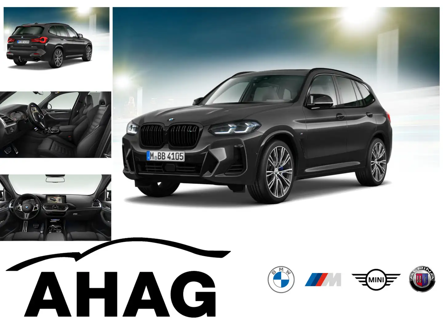 BMW X3 M40d AT Innovationsp. Sport Aut. Panorama AHK Grau - 1