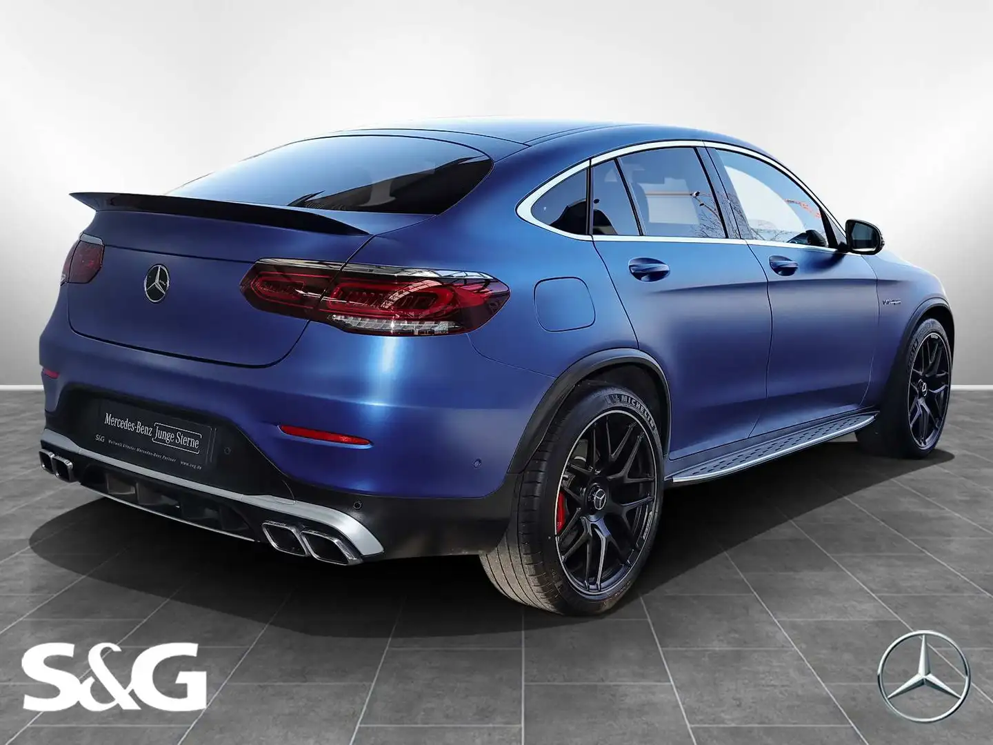 Mercedes-Benz GLC 63 AMG S 4M+ Coupé DISTRONIC+21"+SHD+360° Синій - 2