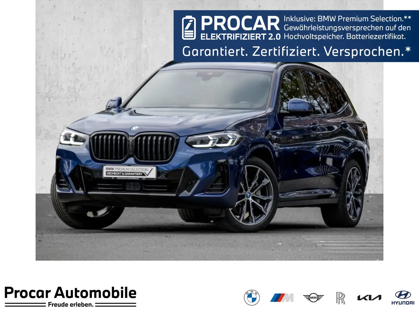 BMW X3 xDrive30e M SPORT+H/K+HuD+PANO+DA+LASER Blau - 1