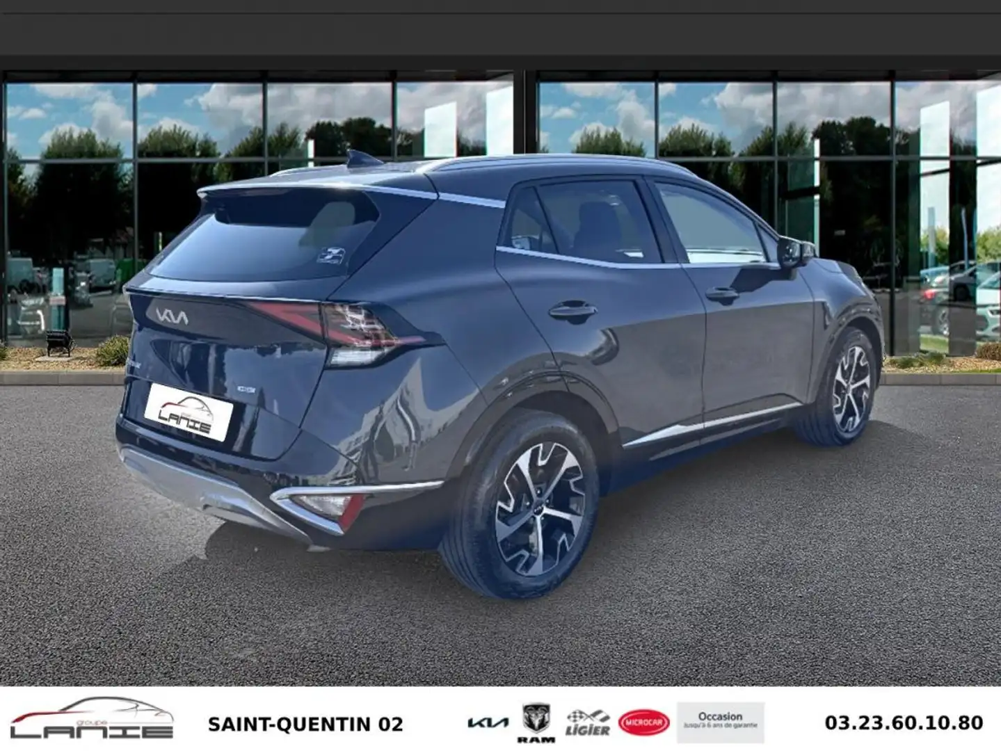 Kia Sportage 1.6 T-GDi 230ch ISG Hybride BVA6 4x2 Design Gris - 2