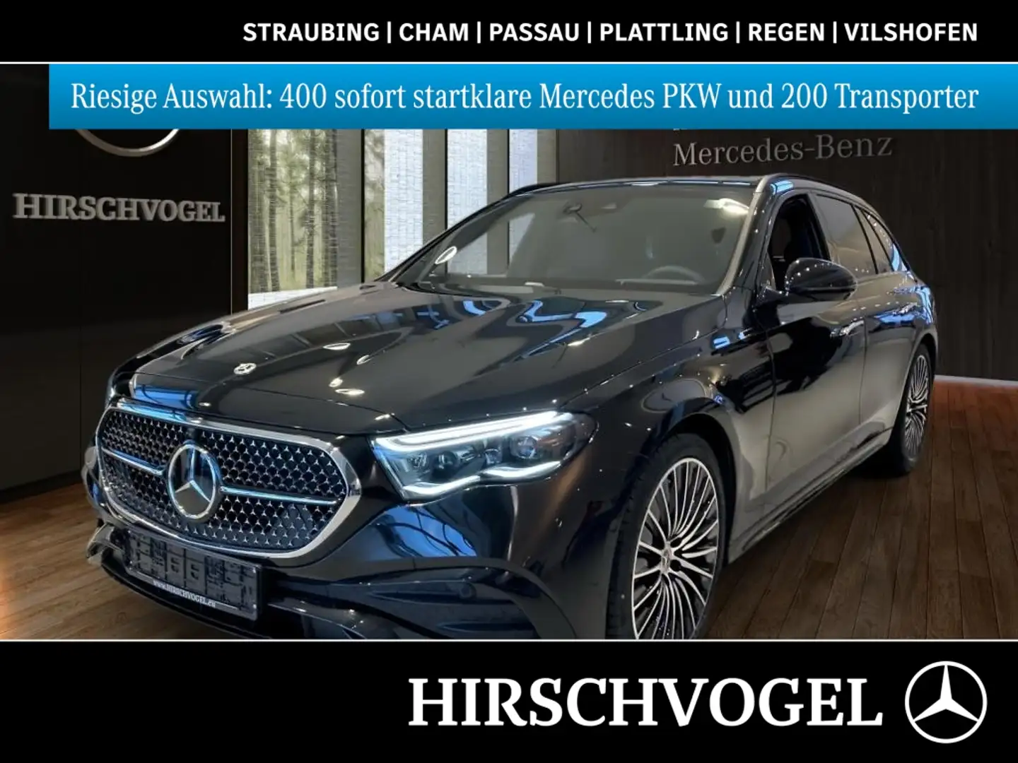 Mercedes-Benz E 450 d 4M AMG-Line+Night+Pano+AHK+DISTR+KEYLESS Schwarz - 1