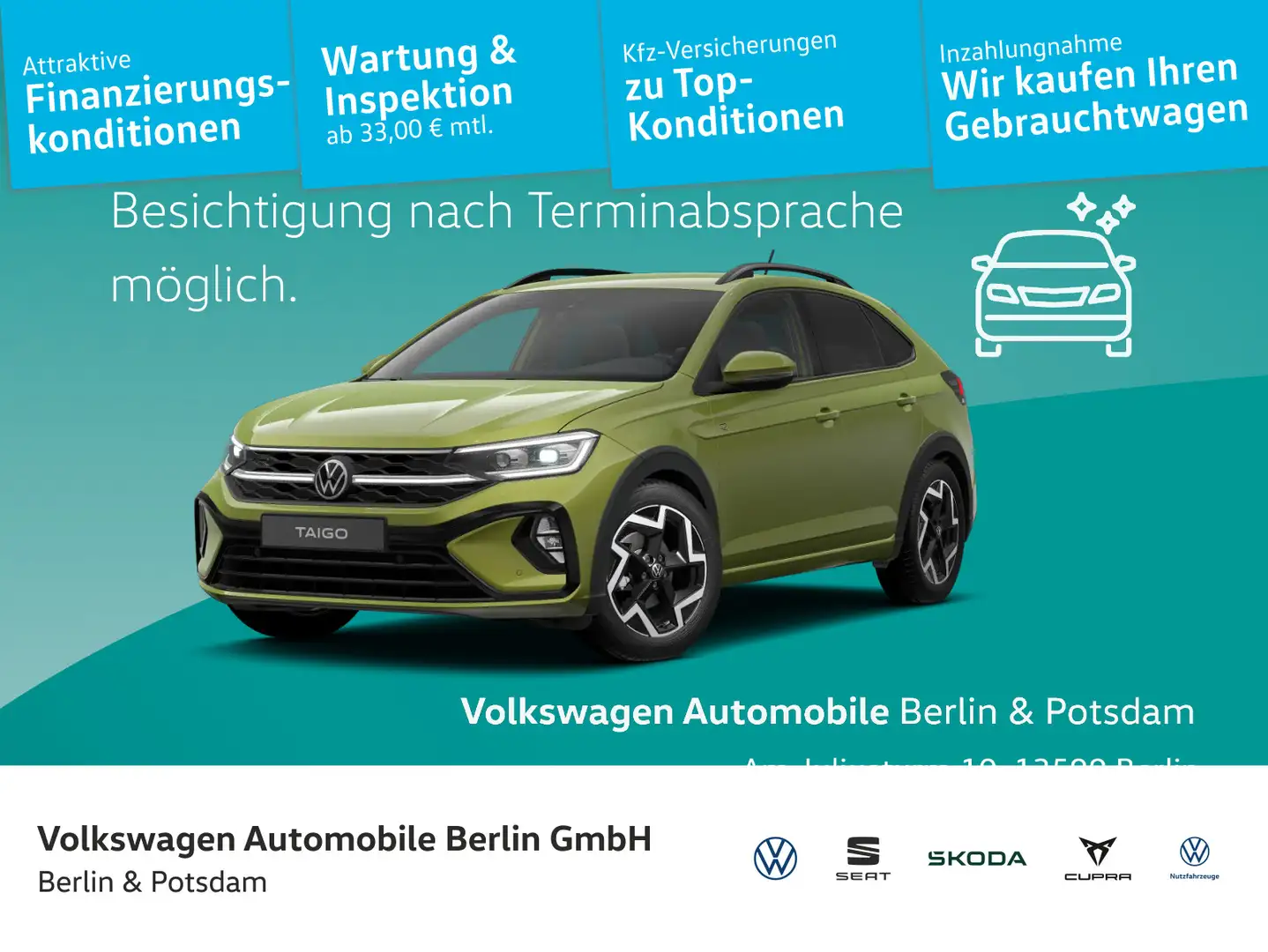 Volkswagen Taigo 1.0 TSI R-Line Grün - 1