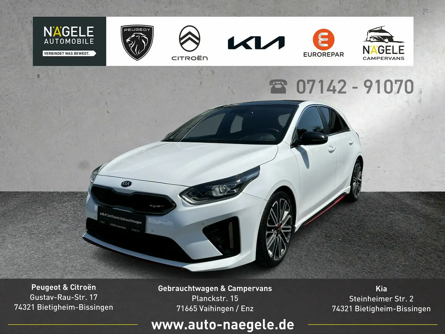 Kia Ceed / cee'd Ceed GT 1.6T-GDI|Navi+LED+Leder+Pano+ACC+Memory Blanc - 1