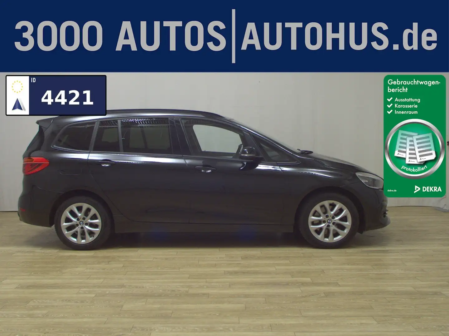 BMW 218 Gran Tourer Advantage Navi LED HuD AHK RFK Schwarz - 1