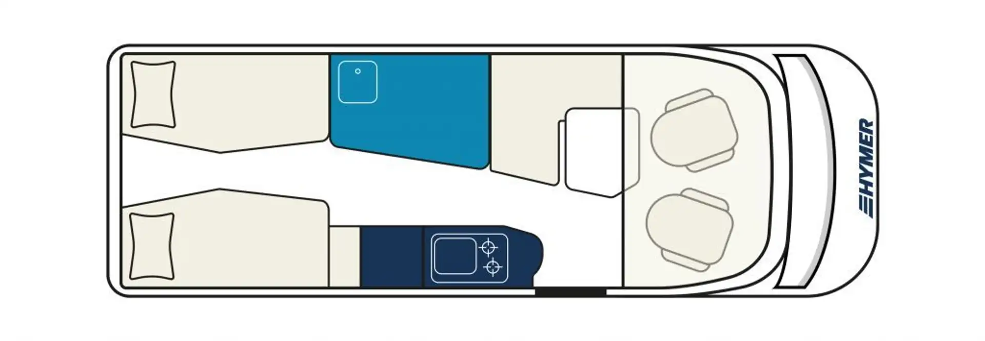 Hymer/Eriba B-Klasse MC I 580 Voll-LED, Alde, LiPo4 150AH Zilver - 2