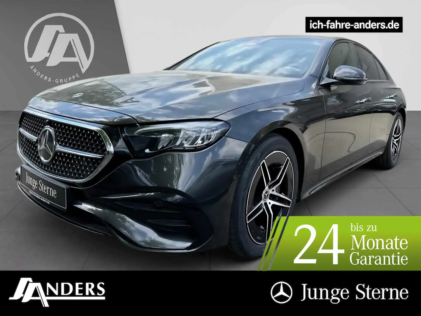 Mercedes-Benz E 200 AMG Adv+MBUX+Distr+LED+Key+Night+Kam+Apple Grijs - 1