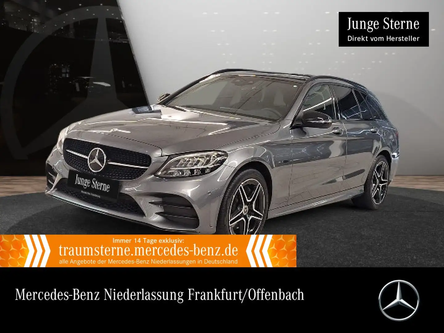 Mercedes-Benz C 300 e T AMG+NIGHT+PANO+LED+KAMERA+SPUR+TOTW+9G Grau - 1