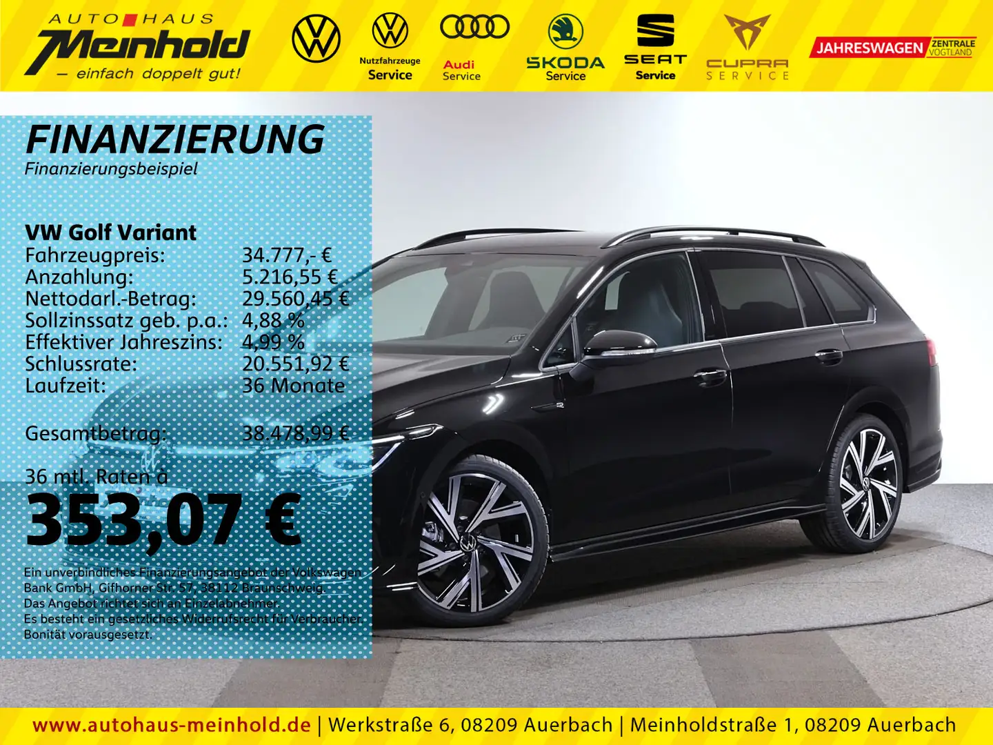 Volkswagen Golf Variant 2.0 TDI DSG R-Line Black Style, 18" Schwarz - 1