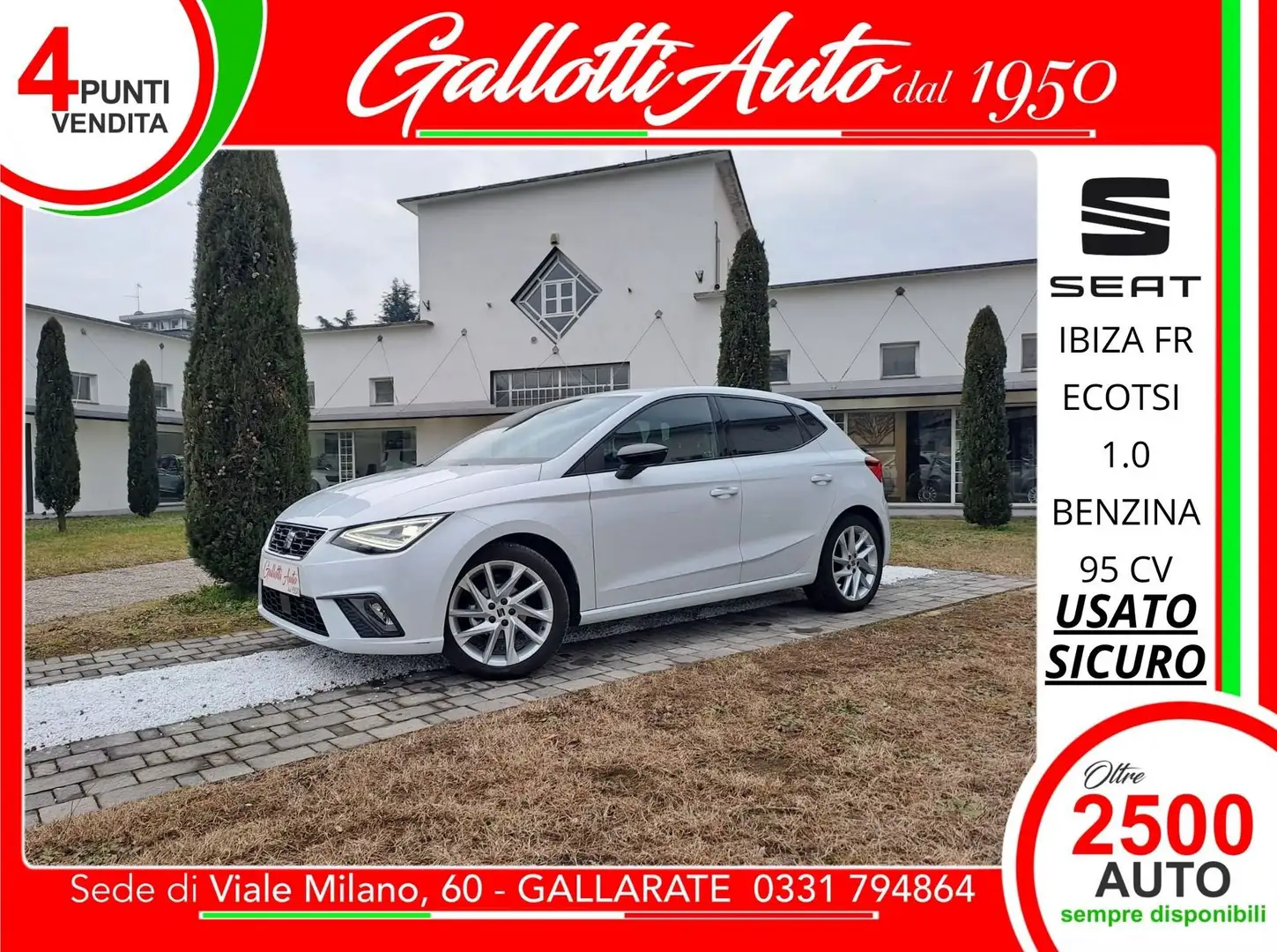SEAT Ibiza 1.0 EcoTSI 95 CV 5 porte FR Bianco - 1