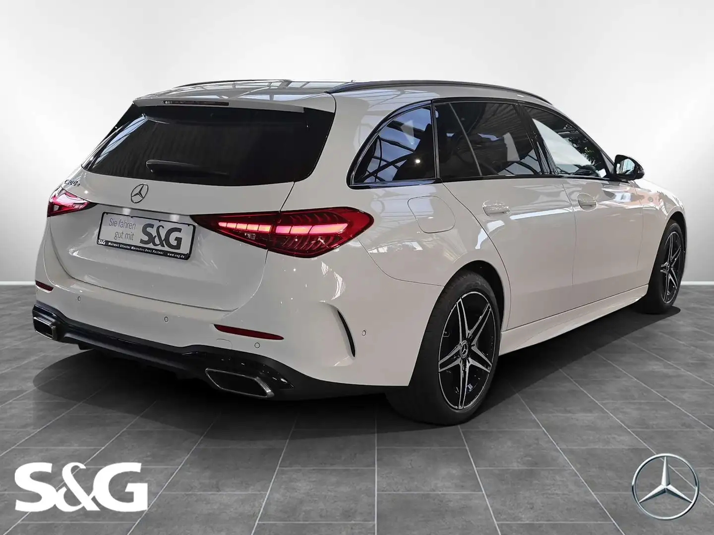 Mercedes-Benz C 300 e T AMG 360°+DIG-LED+Pano+AHK+Distronic Weiß - 2