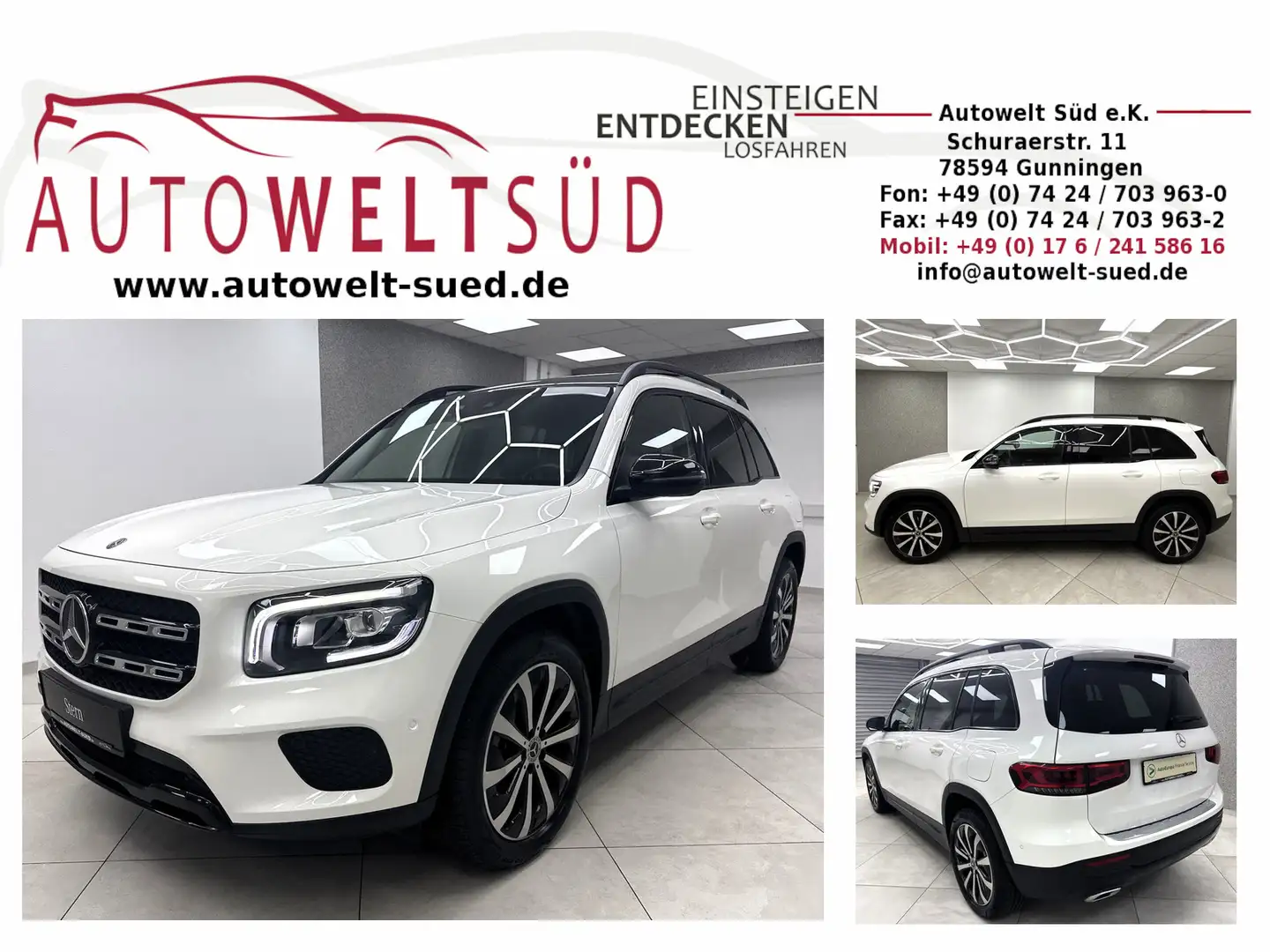 Mercedes-Benz GLB 200 d Progressive Night 7Sitzer Pano AugR LED 2xSpur Blanc - 1