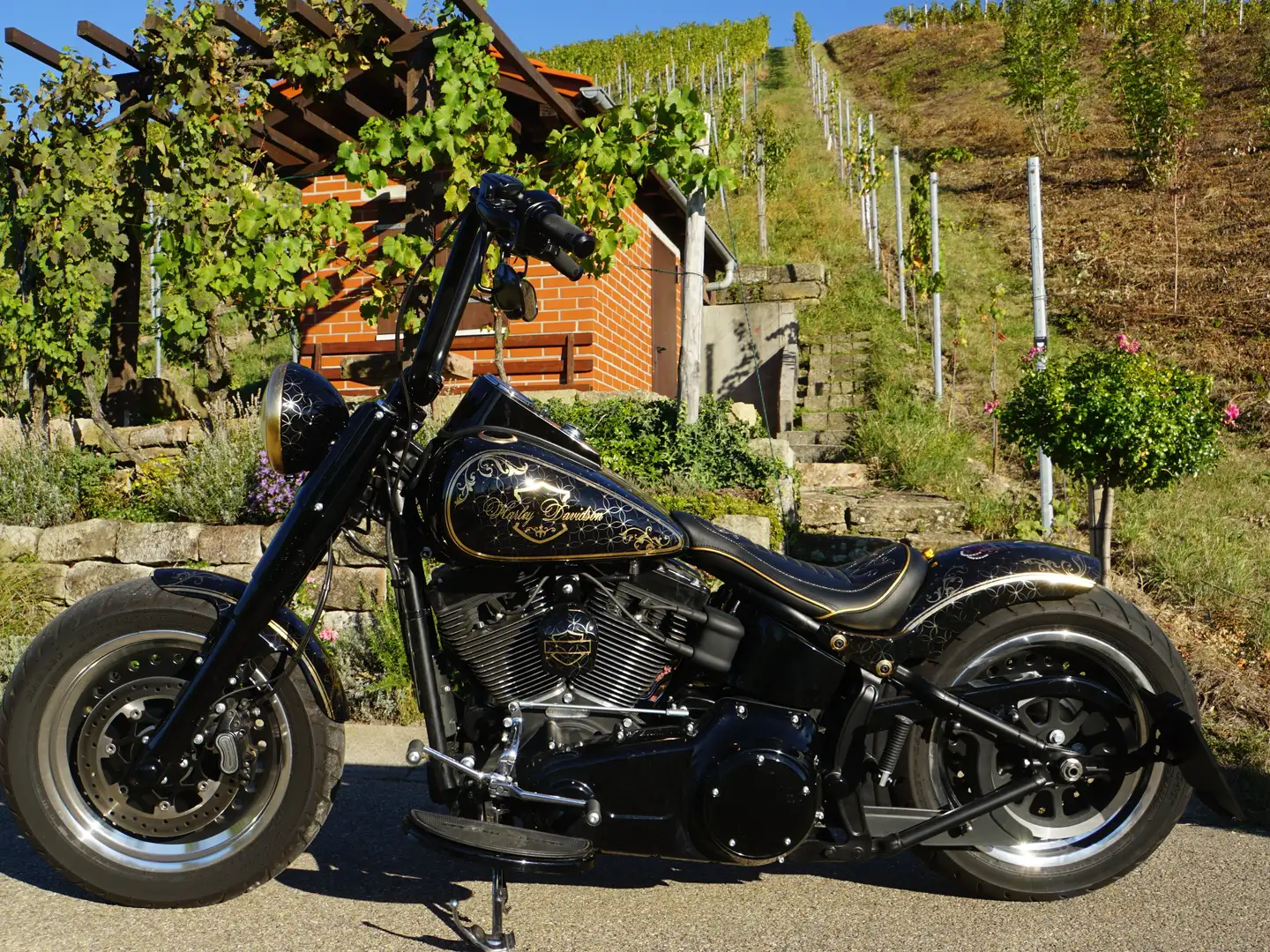 Harley-Davidson Fat Boy S 110inch, Kesstech, liebevoller Umbau Černá - 2