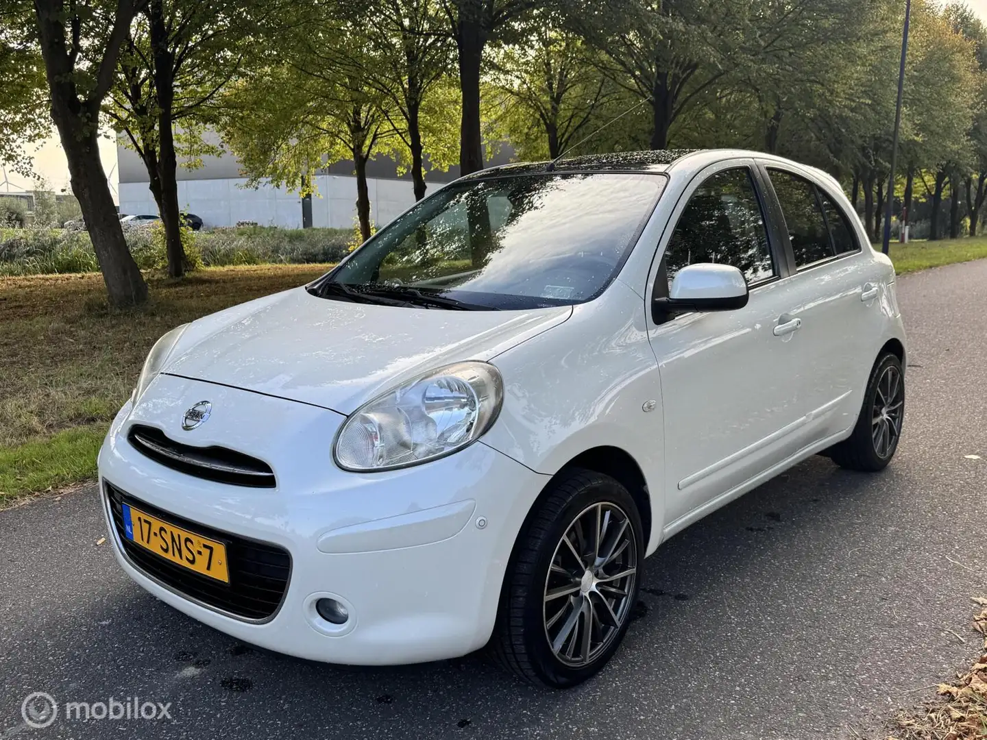 Nissan Micra 1.2 DIG-S Tekna*KEYLESS*PARKEERSENSOREN*CRUISE Wit - 1