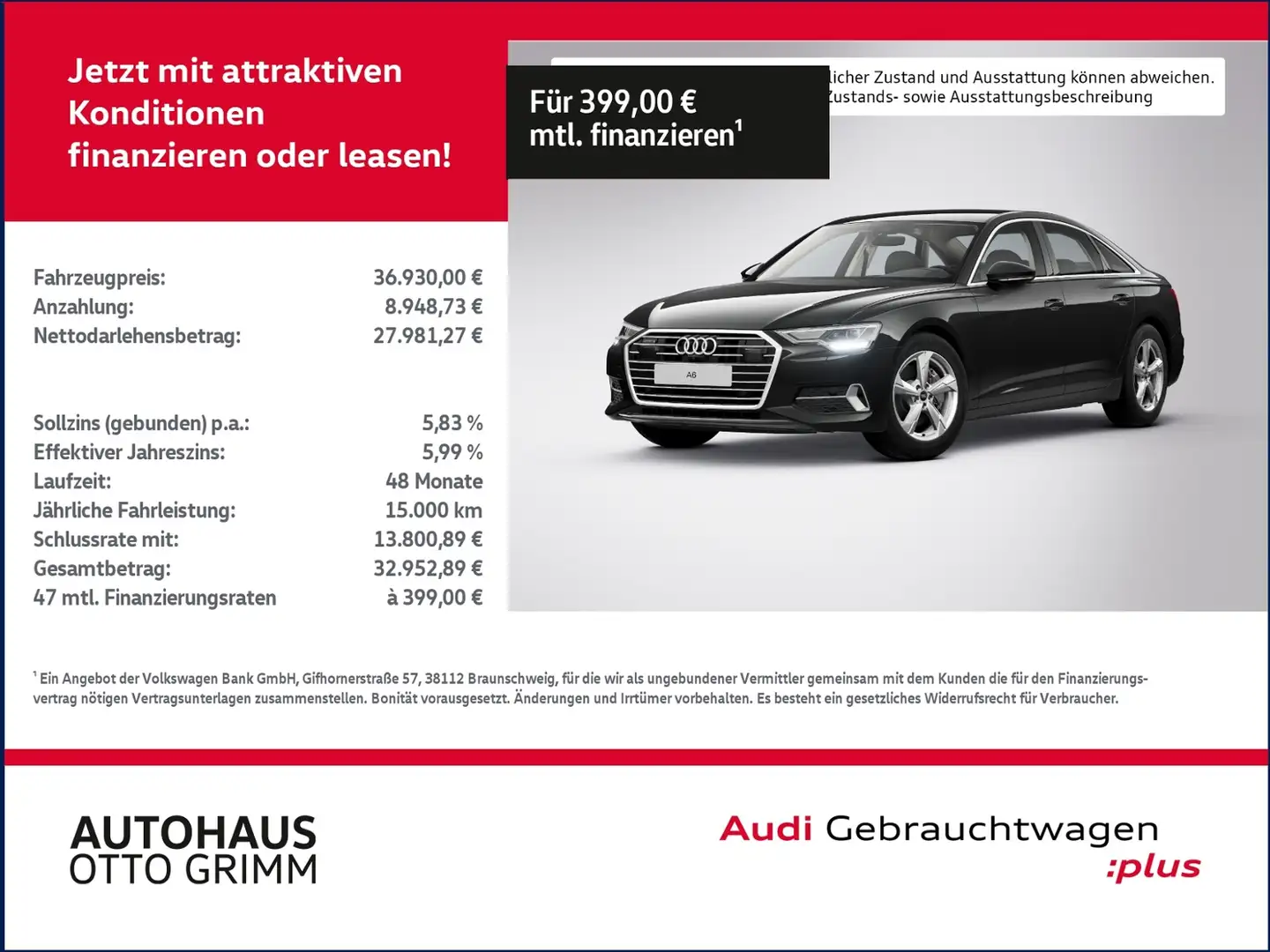 Audi A6 Limousine 45 TDI quattro sport SDHZ Negro - 1