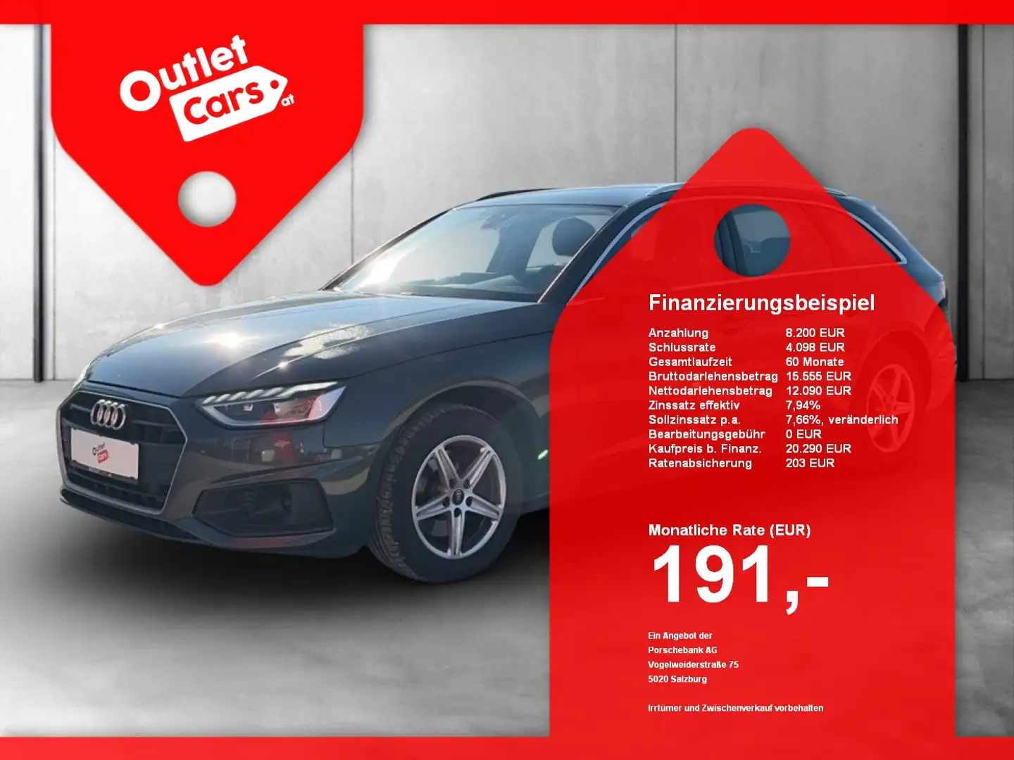 Audi A4 Avant 30 2.0 TDI LED+LEDER+NAVI+Virtual+LM Grau - 1