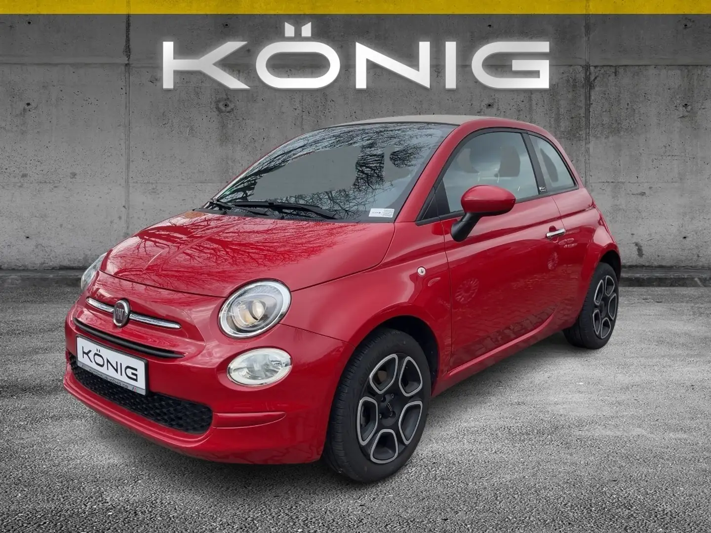Fiat 500C Cabrio Club 1.0 Klima*Tempomat*CarPlay Rot - 1