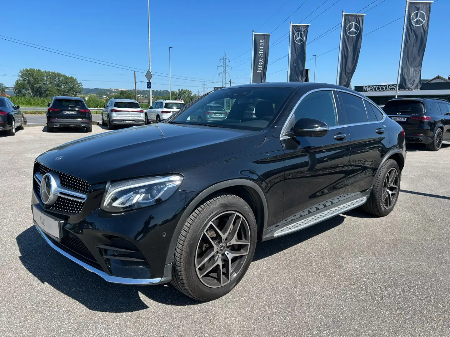 Mercedes-Benz GLC 220 d 4MATIC Coupé AMG FAP KeyGo PTS Shz Ambi Zwart - 1