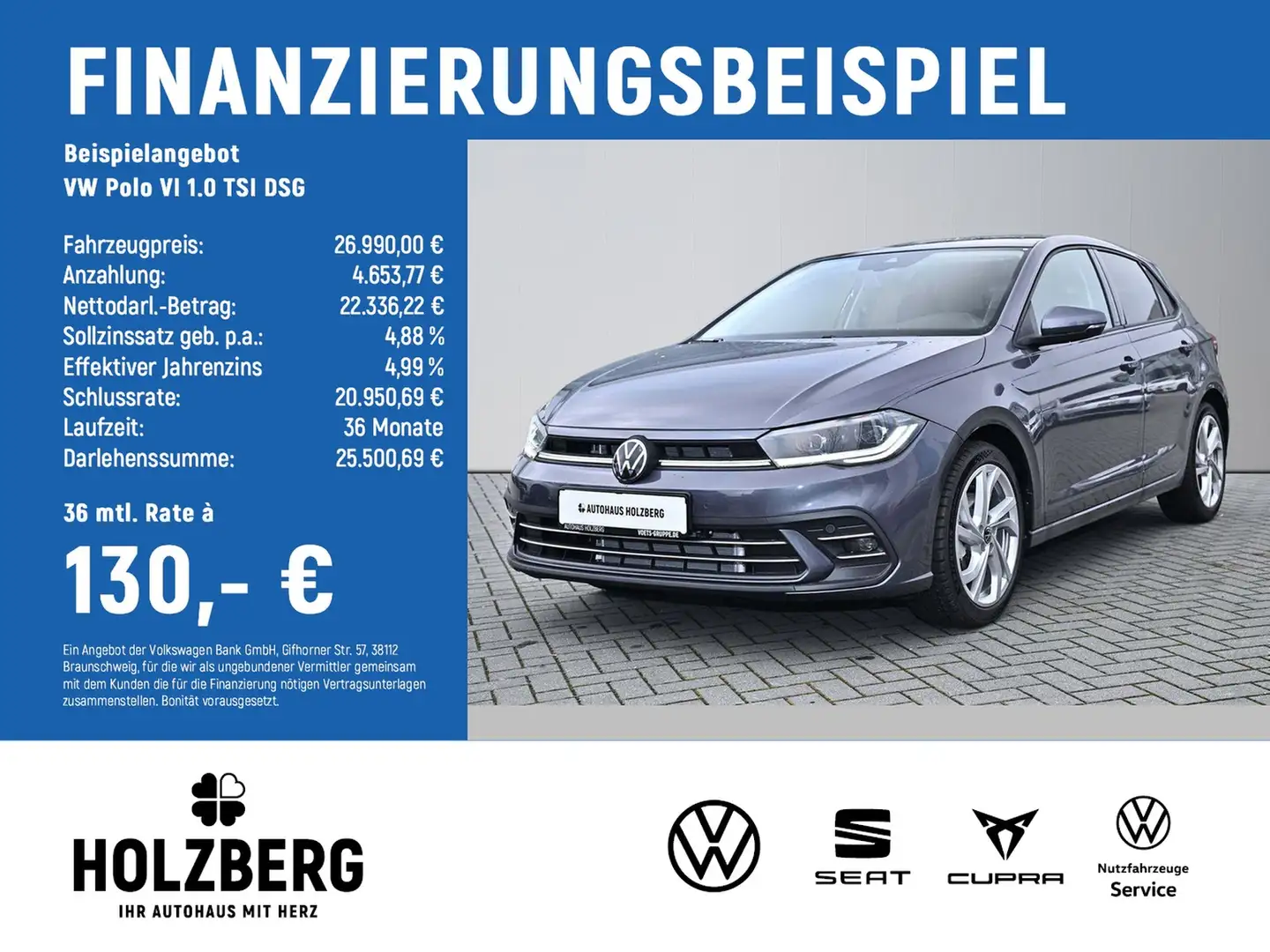 Volkswagen Polo VI 1.0 TSI DSG Style AHK+PANO+IQ.DRIVE+RFK Grau - 2