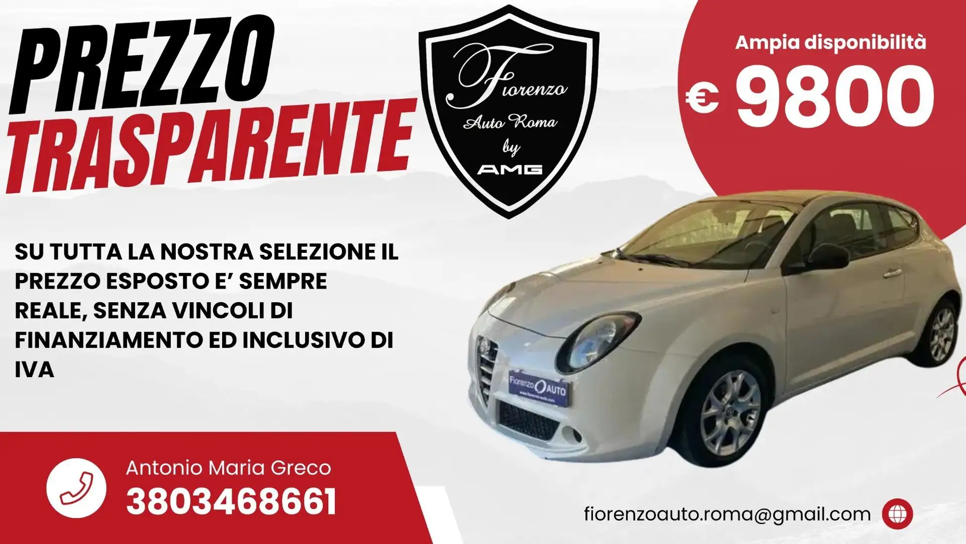 Alfa Romeo MiTo 1.4 Impression 70cv 70 CV *PREZZO REALE Blanc - 2