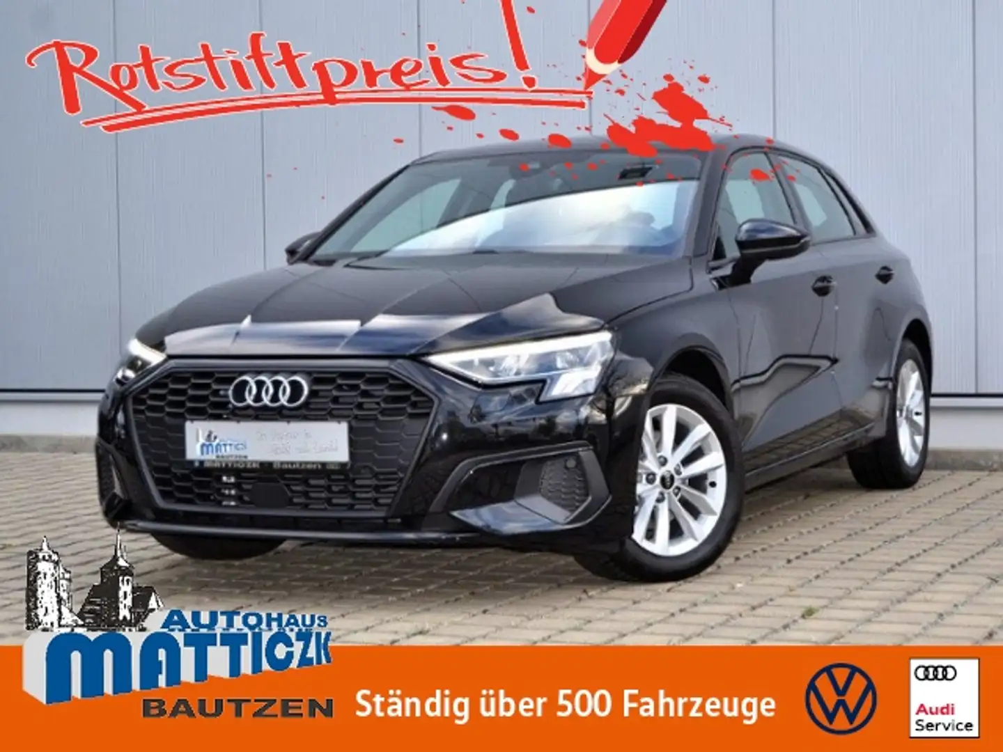 Audi A3 Sportback 35 TFSI S-tronic LED/NAVI/AVC/APS/LANE- Schwarz - 1
