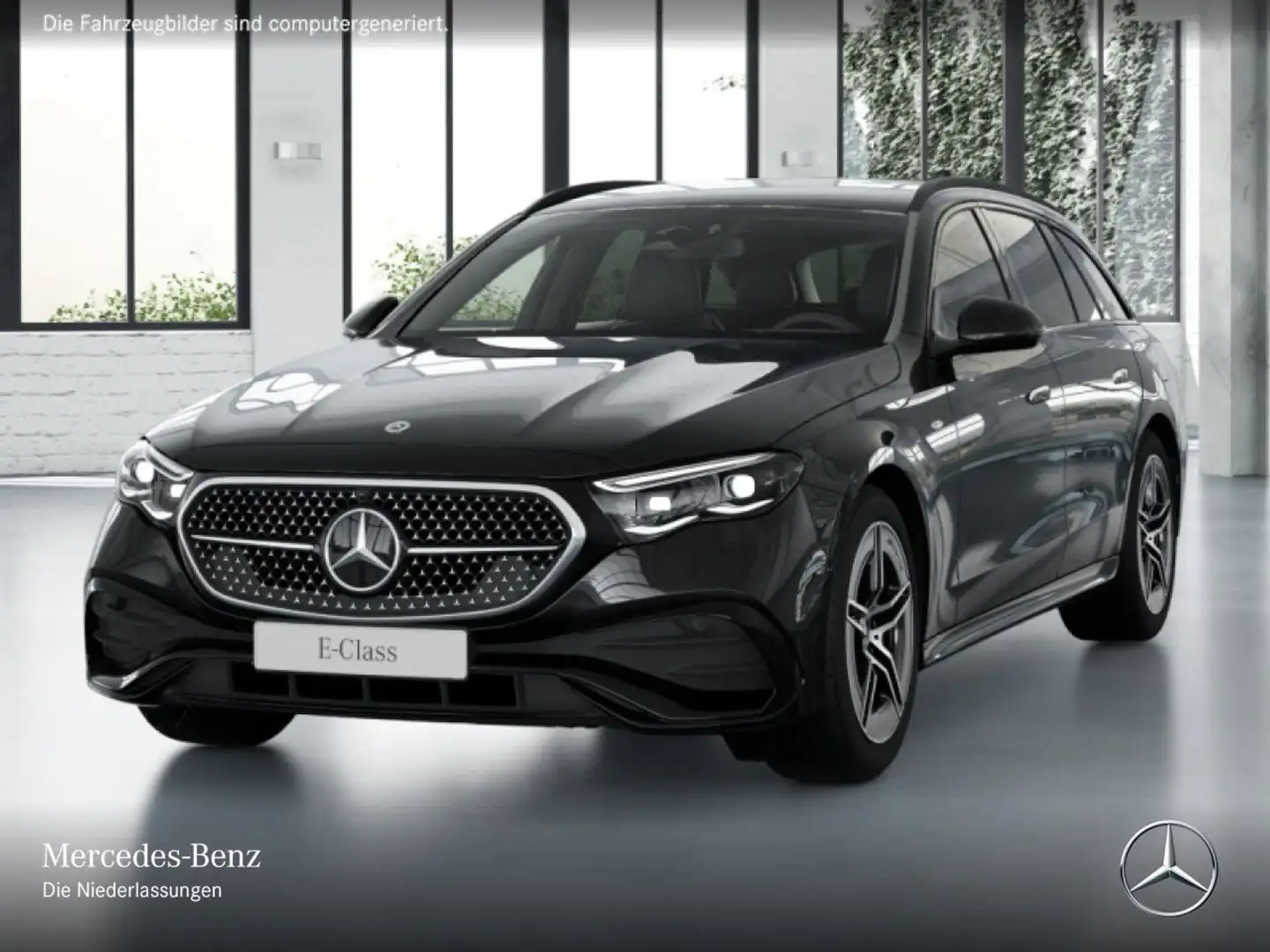 Mercedes-Benz E 300 de T 4M Hybrid AMG 360° Distr. AHK Night PTS Schwarz - 2