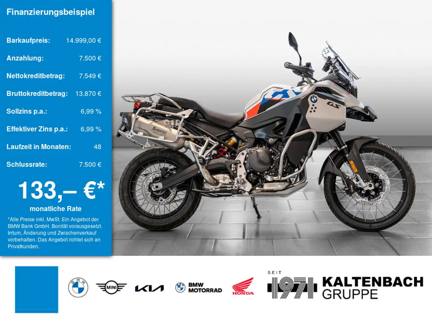 BMW F 900 GS Adventure AKRAPOVIC GRIFFHEIZUNG LED Ezüst - 1