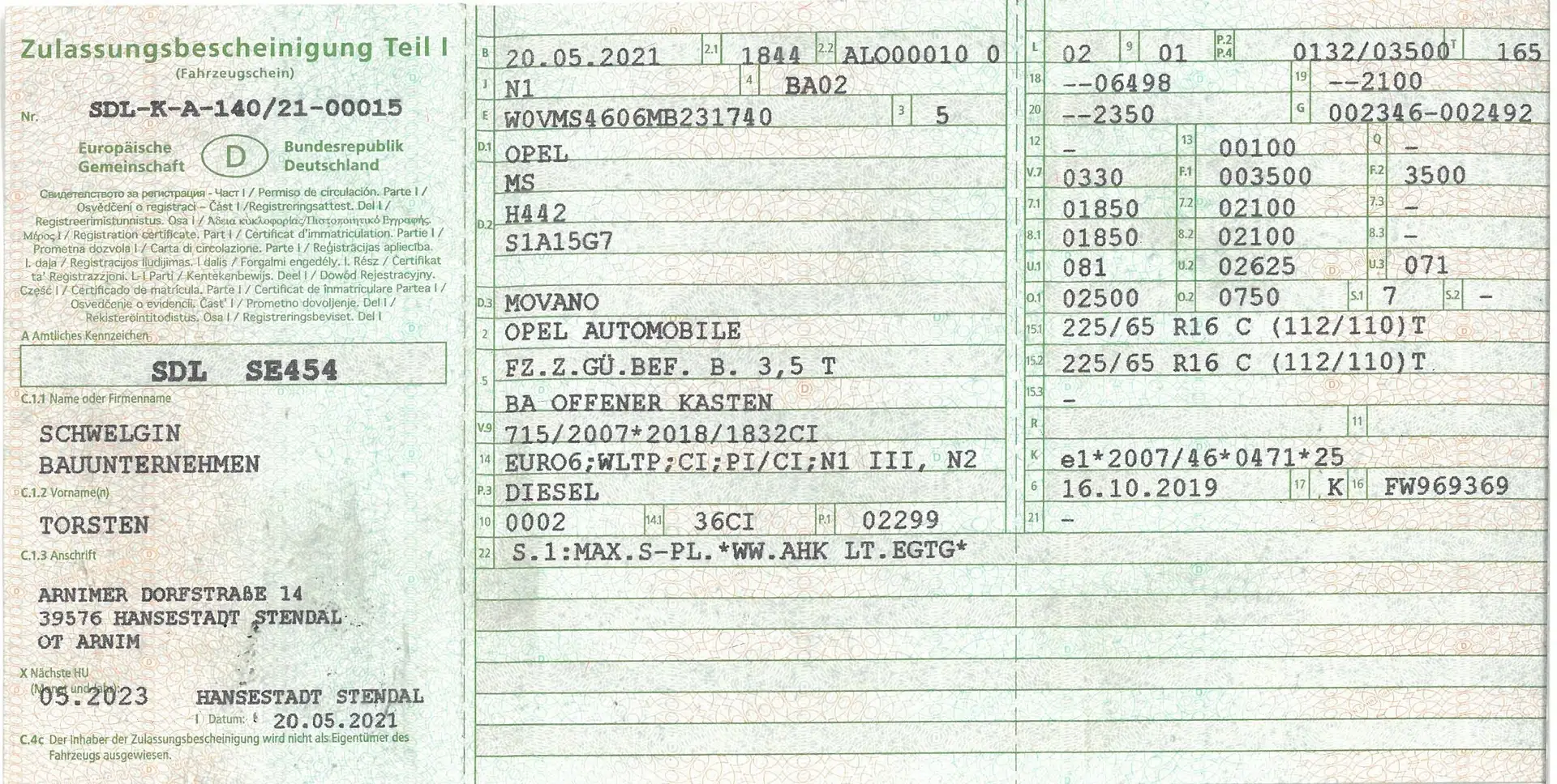 Opel Movano B Pritsche DoKa 2.3 CDTI 180 L3H1 AHK Navi Klima Blanc - 2