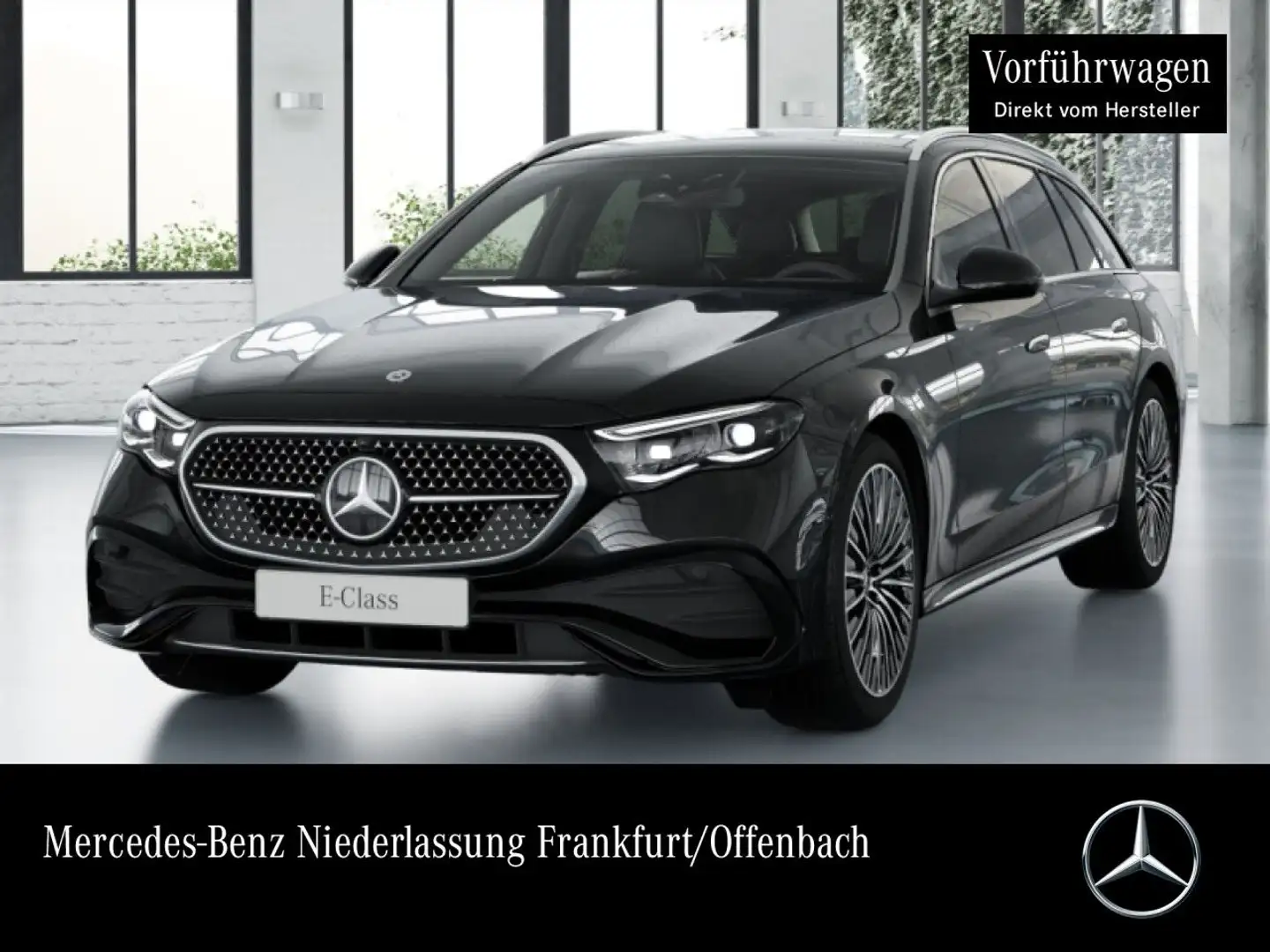 Mercedes-Benz E 220 d T AMG Fahrass 360° Pano Distr. HUD AHK PTS Schwarz - 1