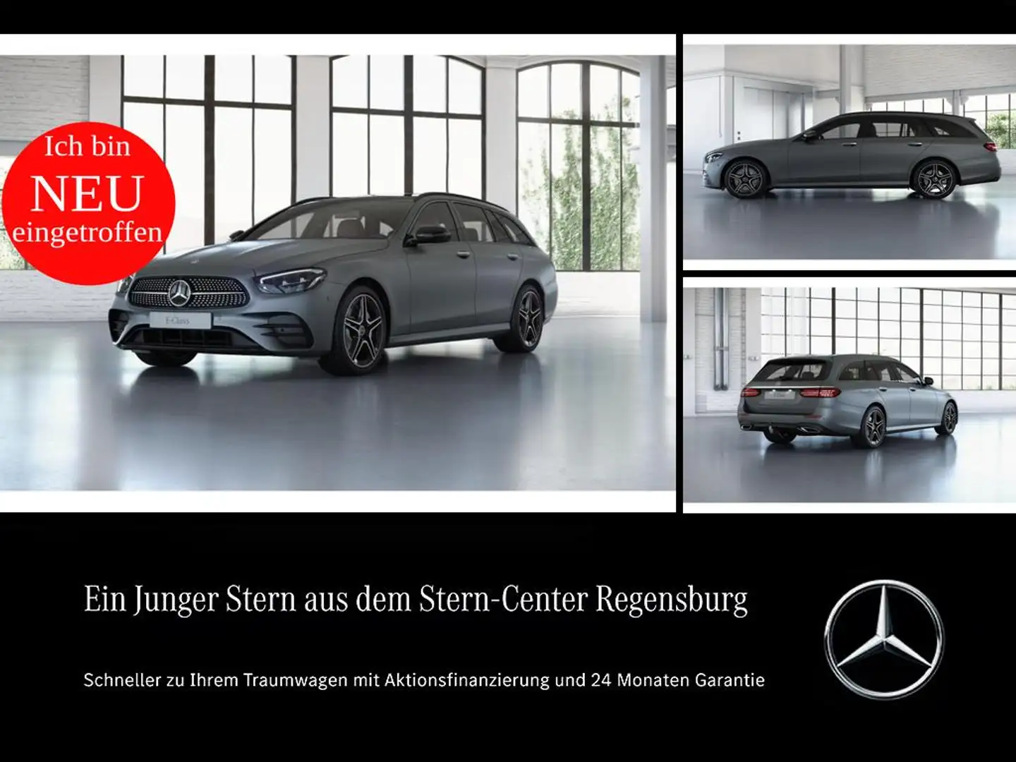 Mercedes-Benz E 400 d 4M T+AMG+DISTRONIC+PANO+AIRBODY+AHK+HUD+ Gris - 1