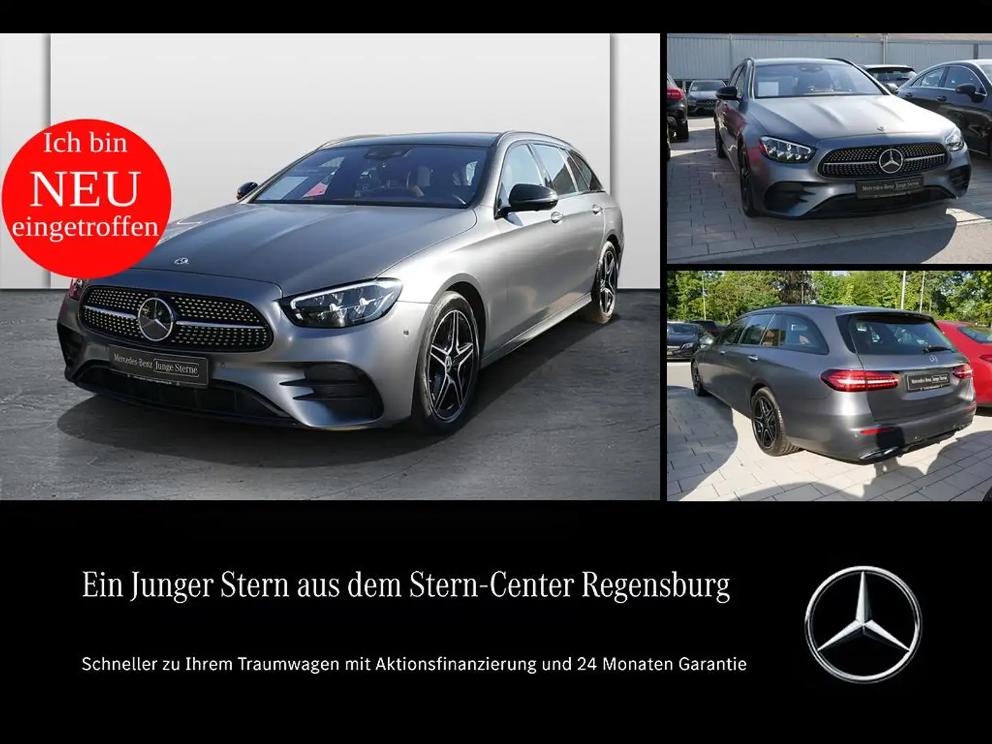 Mercedes-Benz E 400 d 4M T+AMG+DISTRONIC+PANO+AIRBODY+AHK+HUD+ Gris - 1
