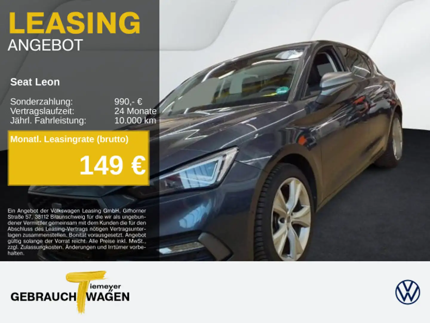 SEAT Leon 1.5 eTSI DSG FR MOD-2025 MATRIX NAVI+ KAMER Gris - 1