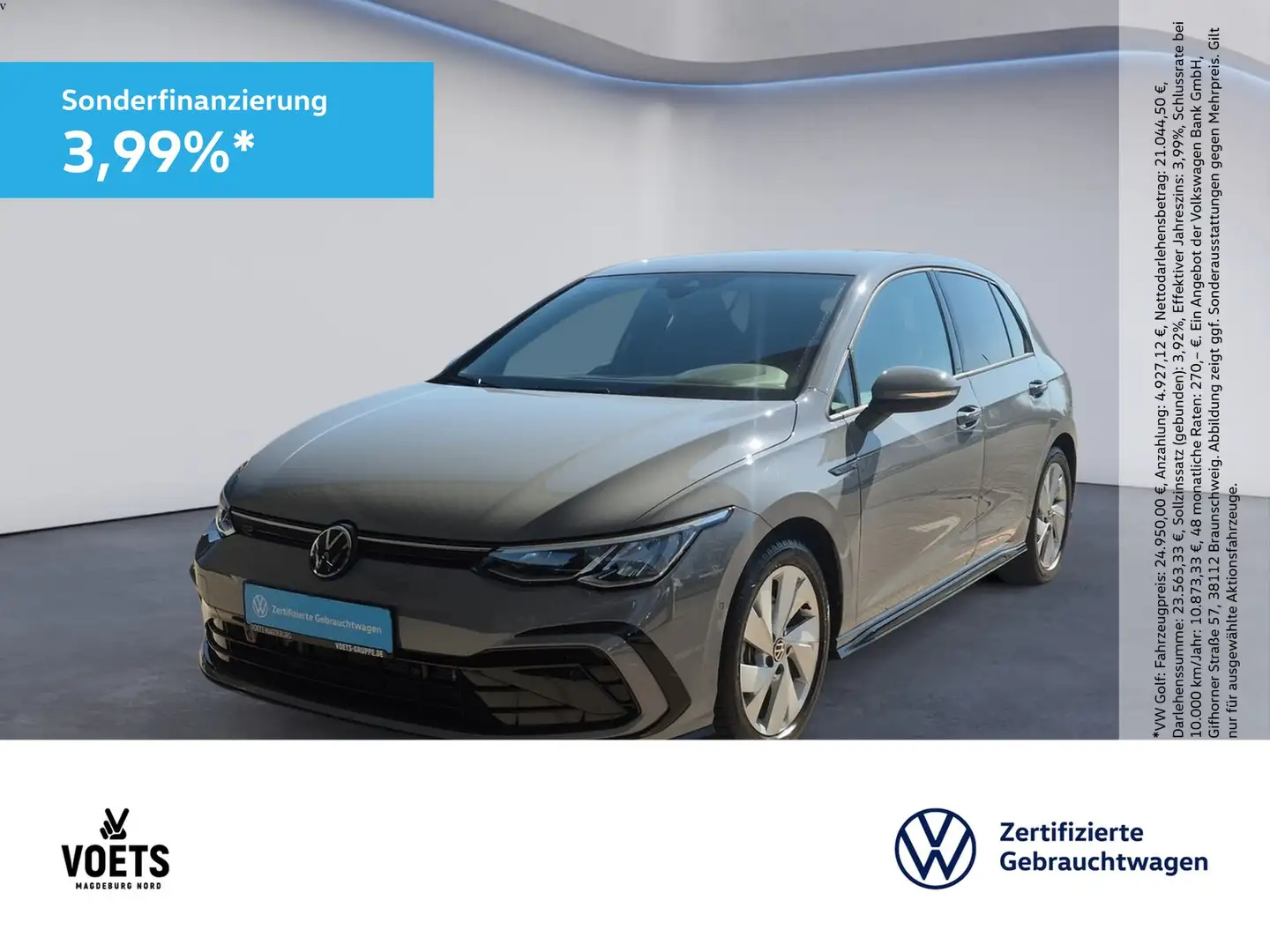 Volkswagen Golf VIII 2.0TSI R-LINE 4-Motion+LED+AHK+Navi Gris - 1