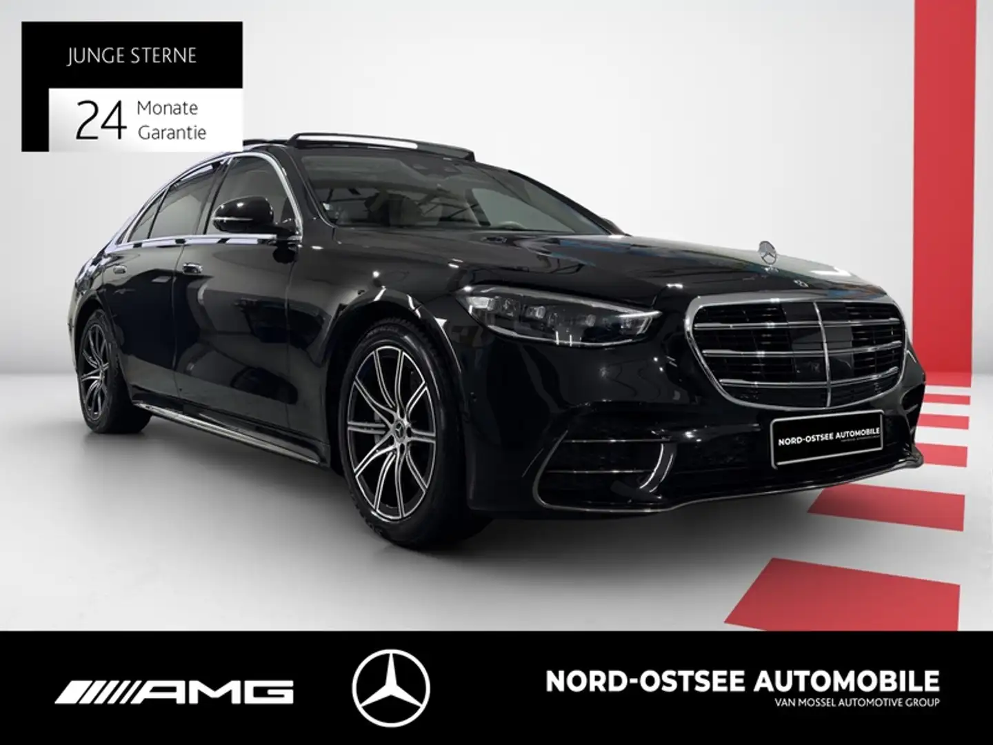 Mercedes-Benz S 580 e Limousine AMG BURMSTR PANO LED 360° SZH Negro - 2