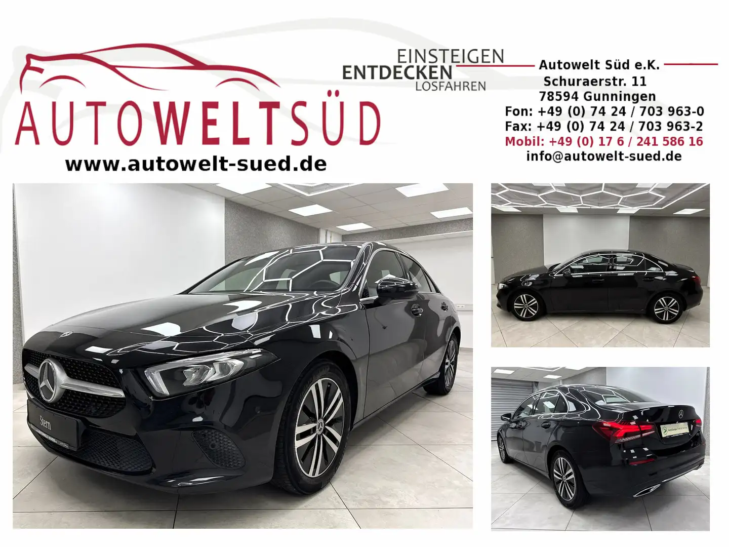 Mercedes-Benz A 200 d Limousine Progressive AugR LED Navi Apple Noir - 1