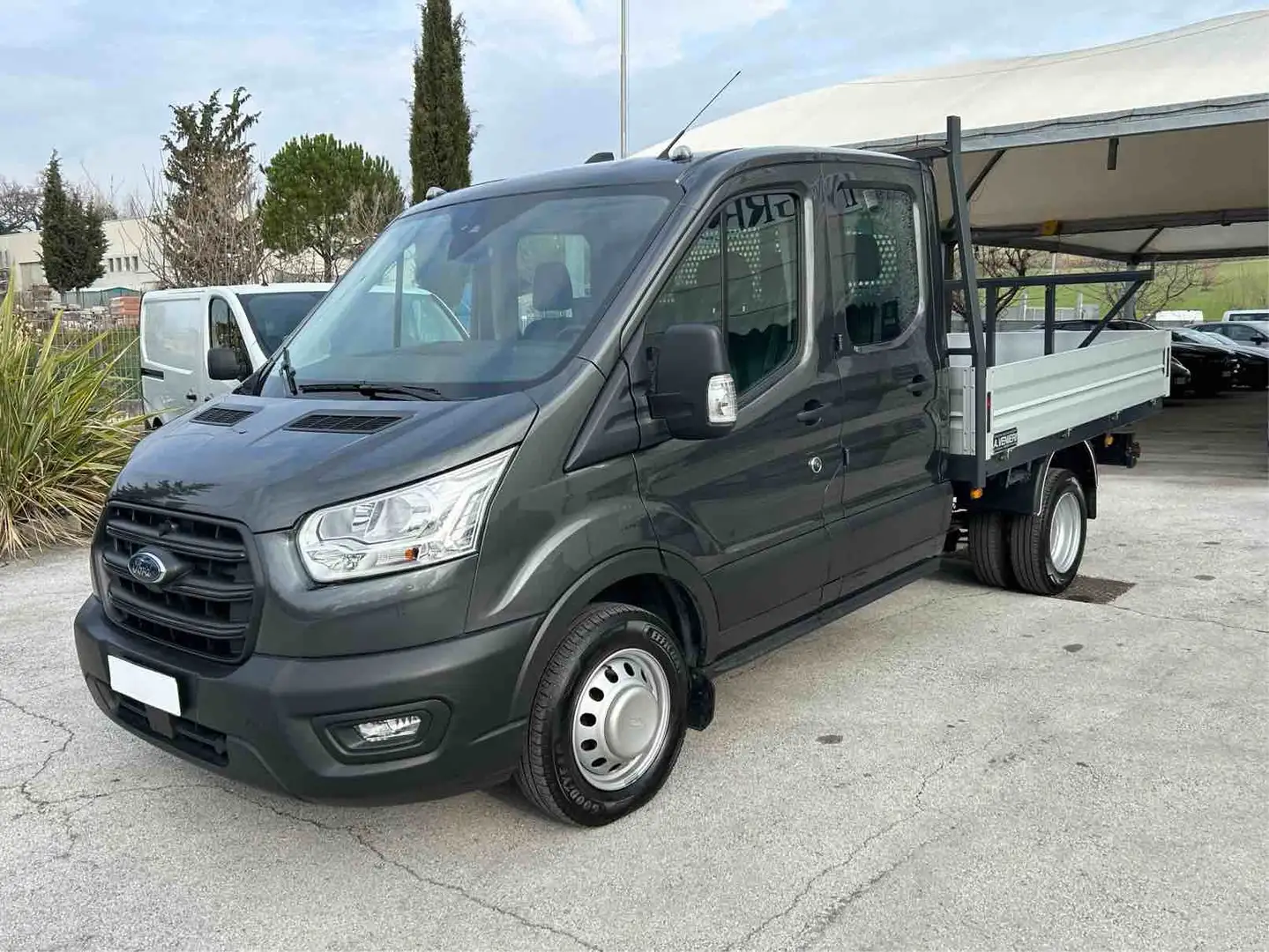Ford Transit 2.0 165CV DOPPIA CABINA CON CASSONE FISSO-RADAR- Grigio - 1