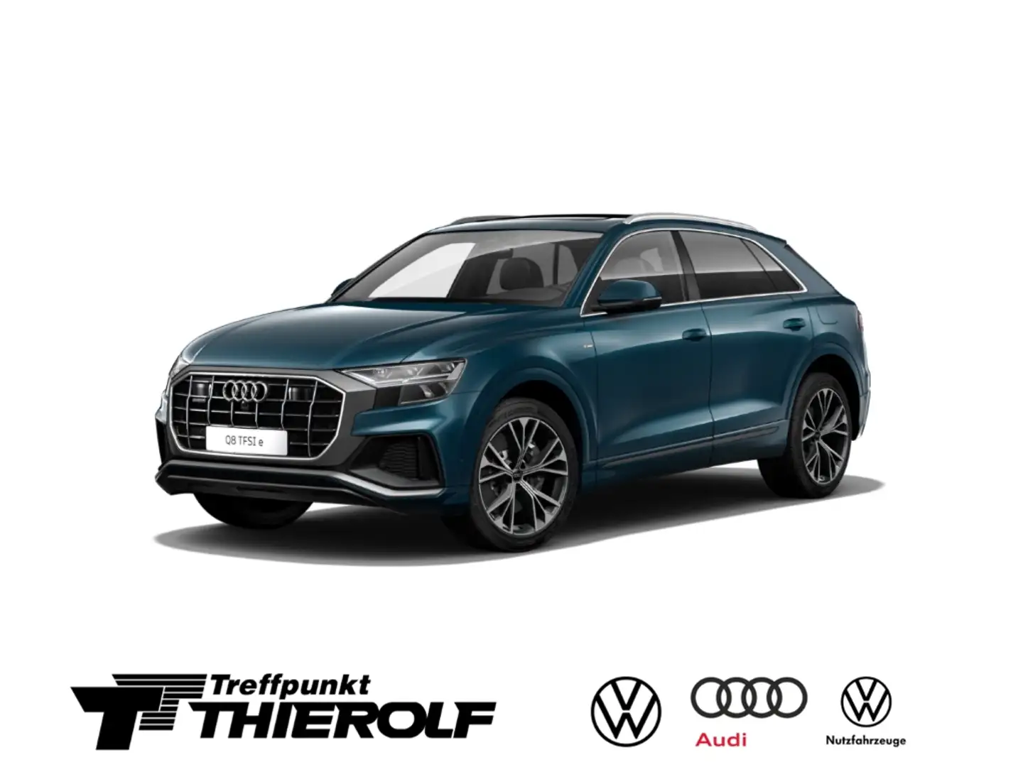 Audi Q8 55 TFSI S line e quattro B&O Head up Pano 360 K Blau - 1