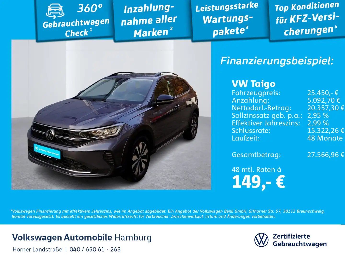 Volkswagen Taigo Goal 1.0 TSI DSG Sitzheizung Einparkhilfe Gris - 1
