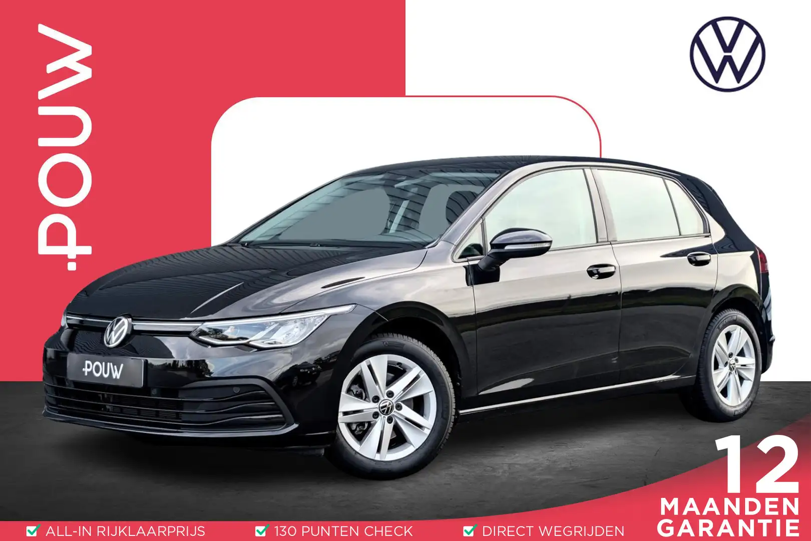 Volkswagen Golf 1.5 TSI 130pk Life | Navigatie | Stoelverwarming | Zwart - 1