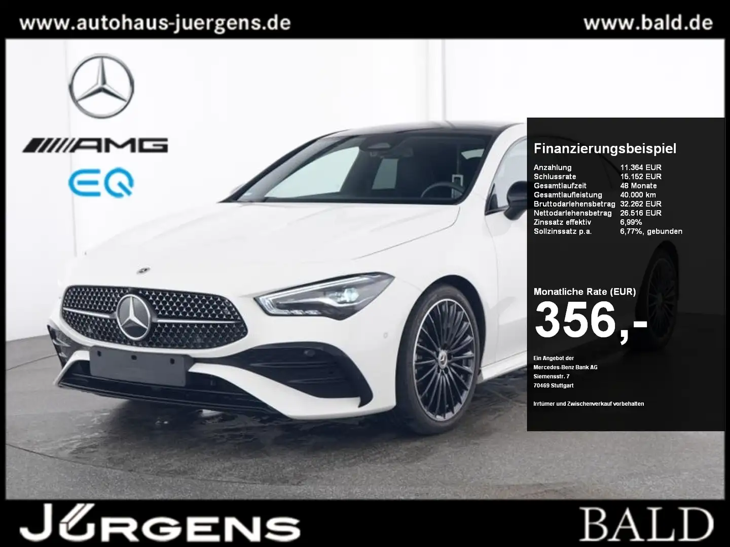 Mercedes-Benz CLA 200 Coupé AMG-Sport/LED/Cam/Pano/Night/Totw Blanco - 1