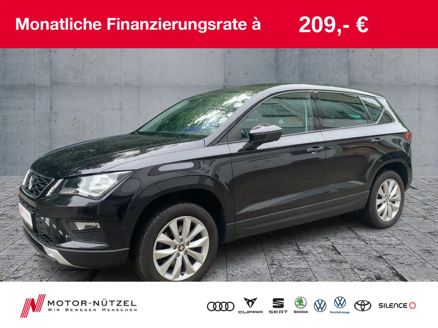 SEAT Ateca 1.4 TSI STYLE PDC+GRA+MFL+MAL+AHK+17" Schwarz - 1