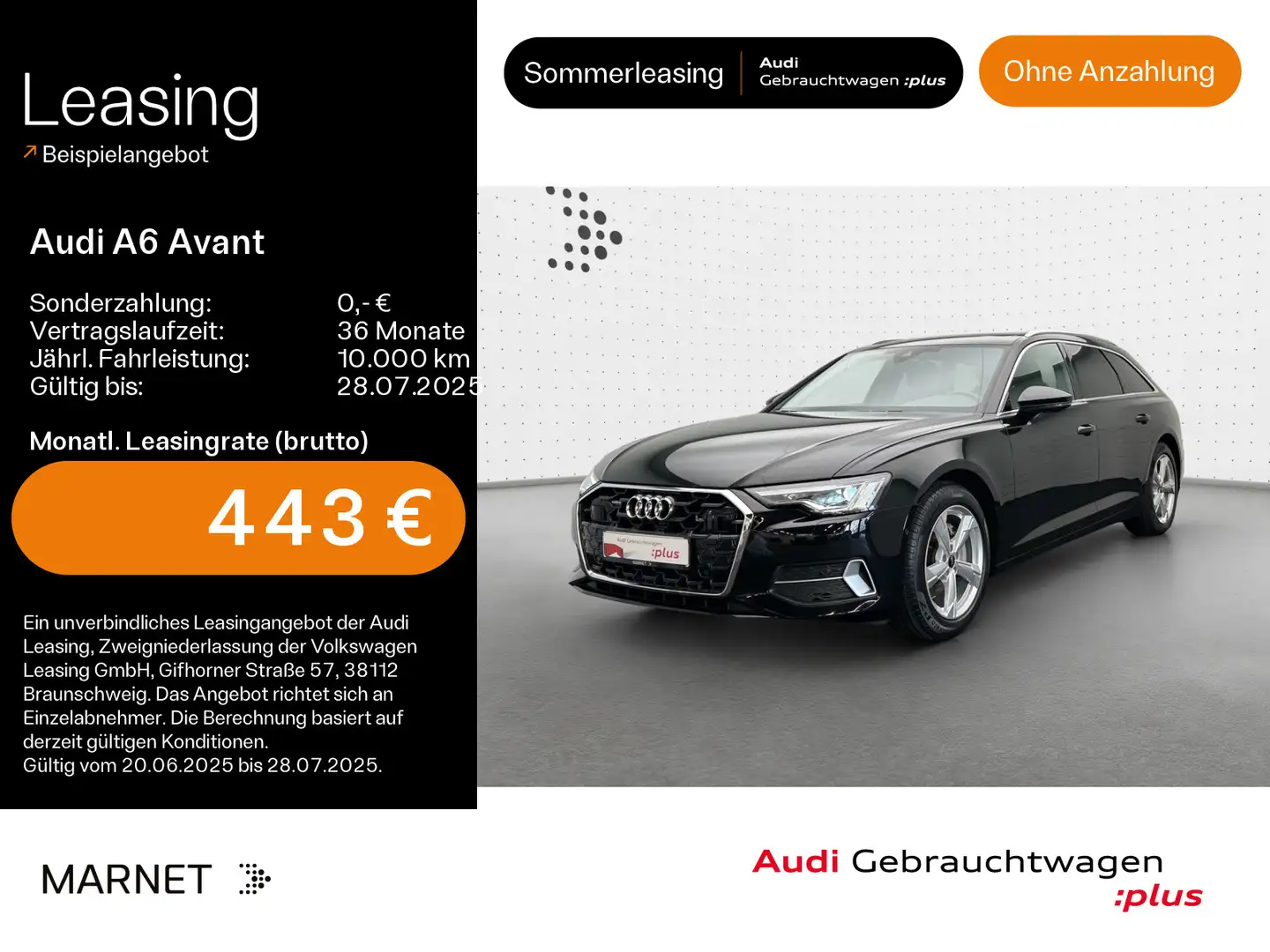 Audi A6 Sport advanced 40 TDI quattro*Navi*Matr Schwarz - 1
