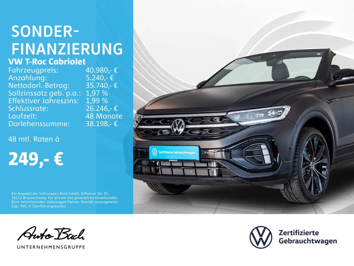 Volkswagen T-Roc 1.5 TSI "R-Line" Edition Black P Schwarz - 1