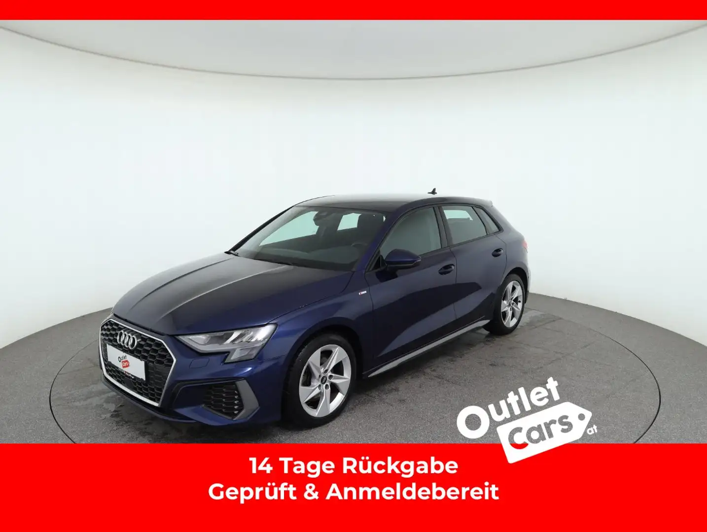 Audi A3 Sportback 35 TDI S line exterieur LED+NAVI+LM Blau - 1