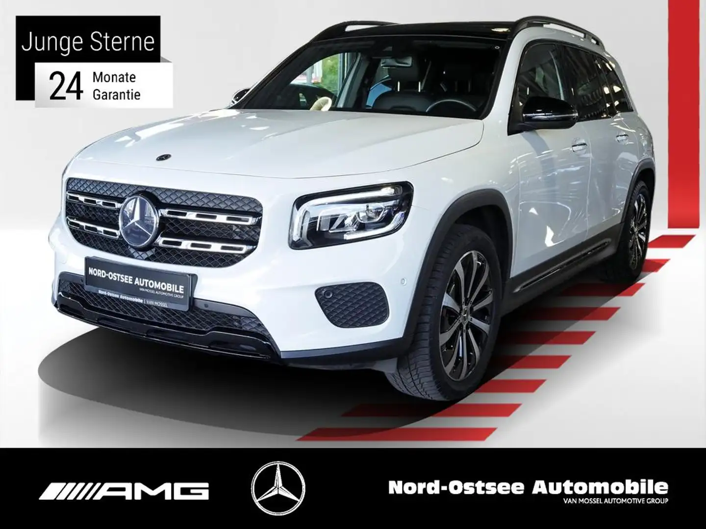 Mercedes-Benz GLB 200 PROGRESSIVE NAVI PANO AHK NIGHT LED PDC Weiß - 1