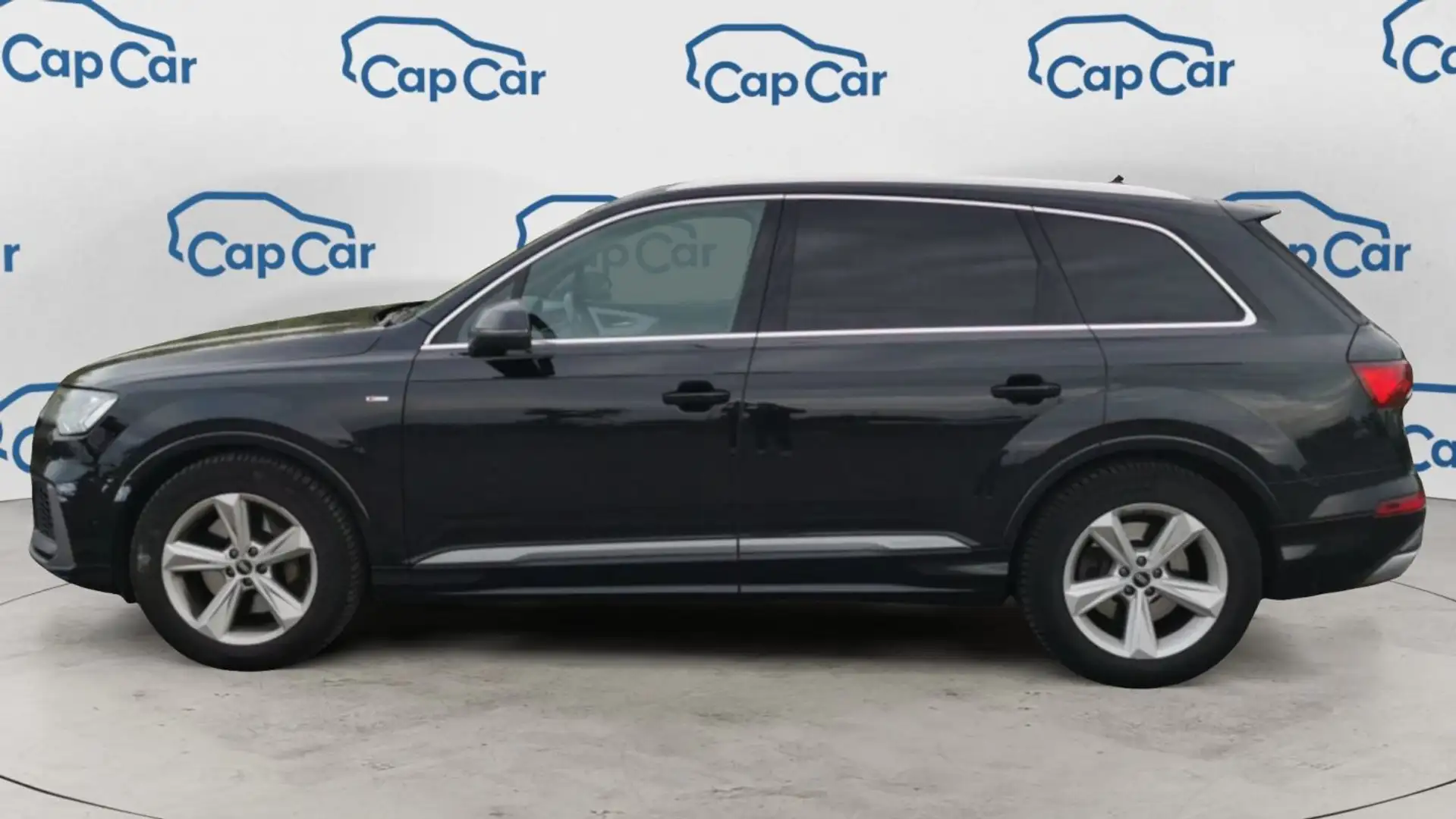 Audi Q7 II 55 TFSI 340 Mild Hybrid Quattro Tiptronic 8 S line - Première main Toit ouvrant Noir - 2