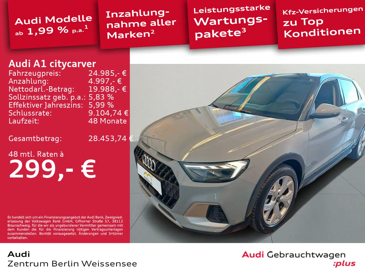 Audi A1 35 TFSI S-TRO*S-LINE*NAVI*RFK*LED Grau - 1