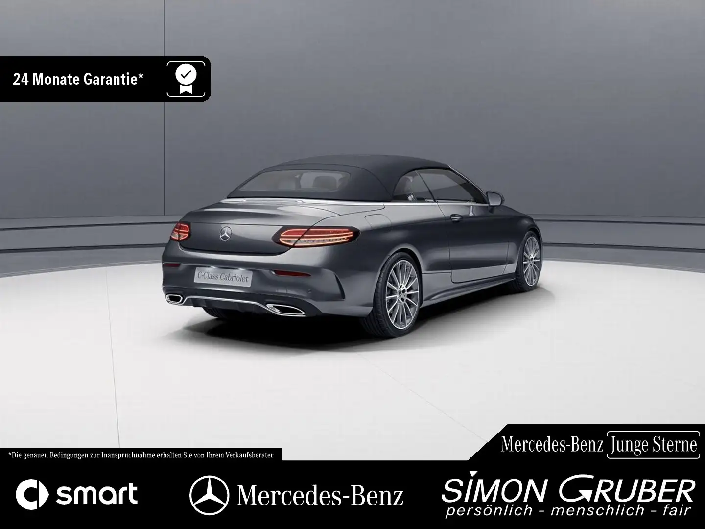Mercedes-Benz C 200 Cabriolet AMG Multibeam Leder Distronic Grau - 2