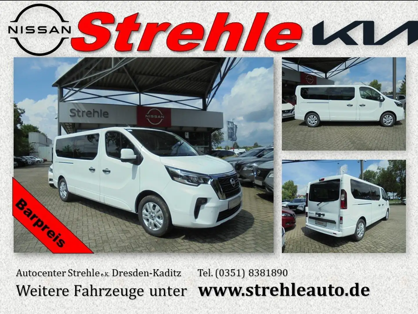 Nissan Primastar Tekna Kombi DCT L2H1 3,0t dCi170 9S Voll-LED NAVI Blanco - 1
