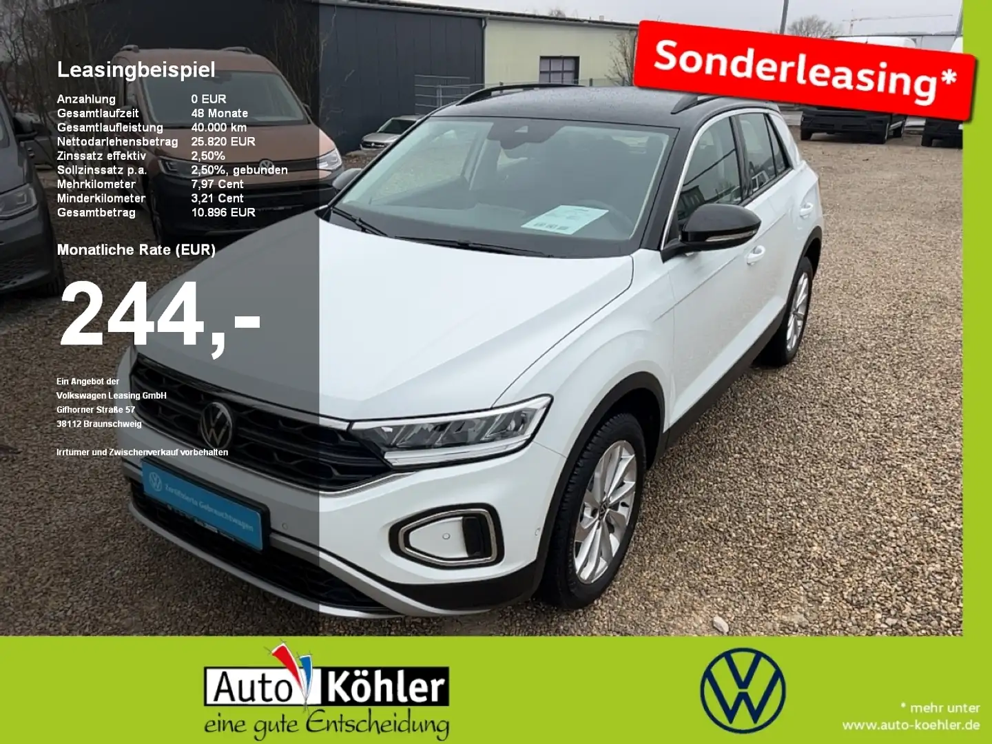 Volkswagen T-Roc Life TSi AHK/ Kamera NWGarantie bis 04/29 Weiß - 1
