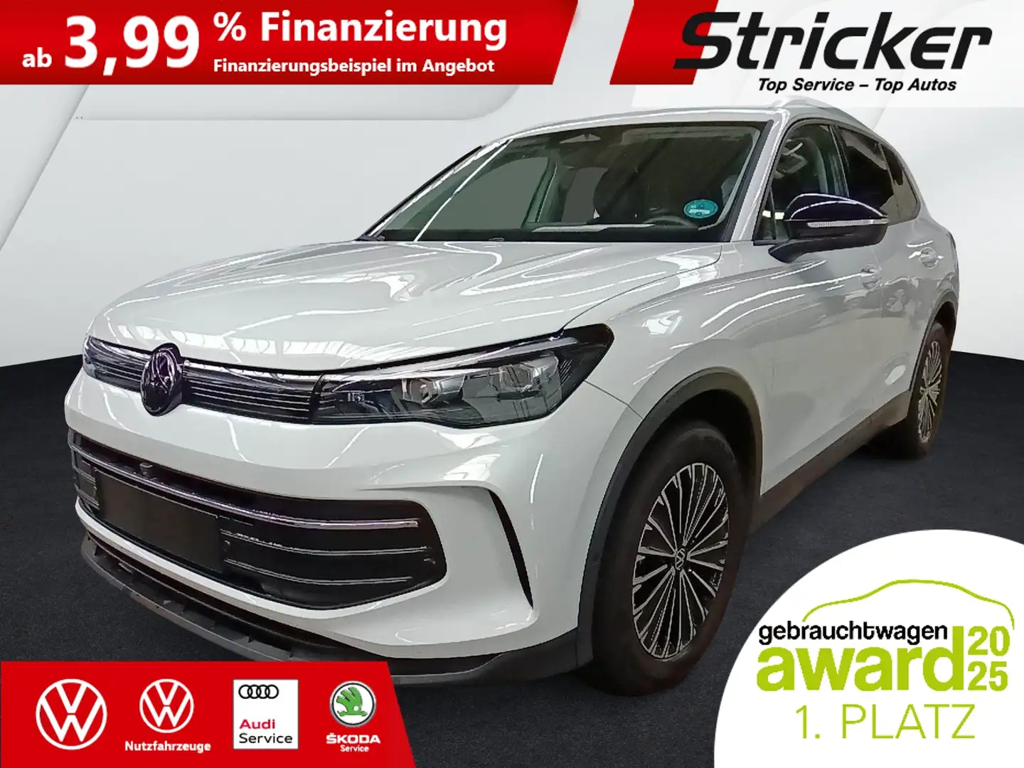 Volkswagen Tiguan Goal 2.0 TDI DSG 299,-ohne Anzahlung Navi AHK Kam Weiß - 2